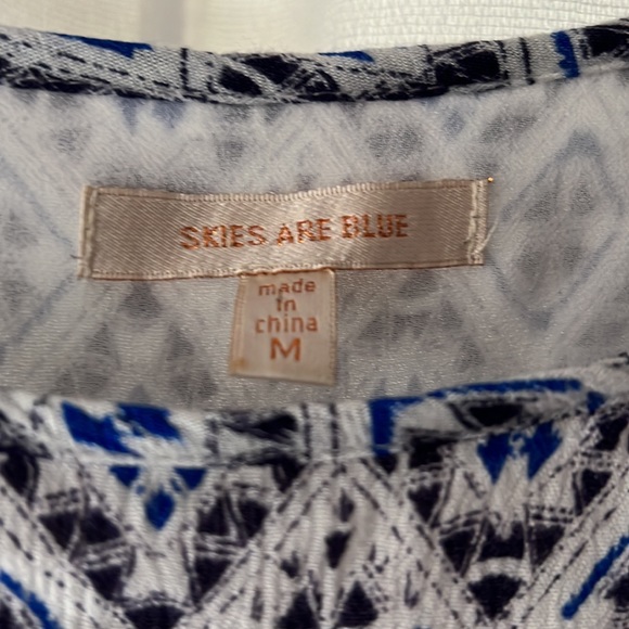 Womens M Skies are Blue off-the-shoulder short sleeve shirt - Picture 6 of 6